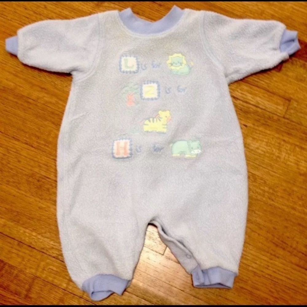 Little Me Baby Blue Onesie  6 Months